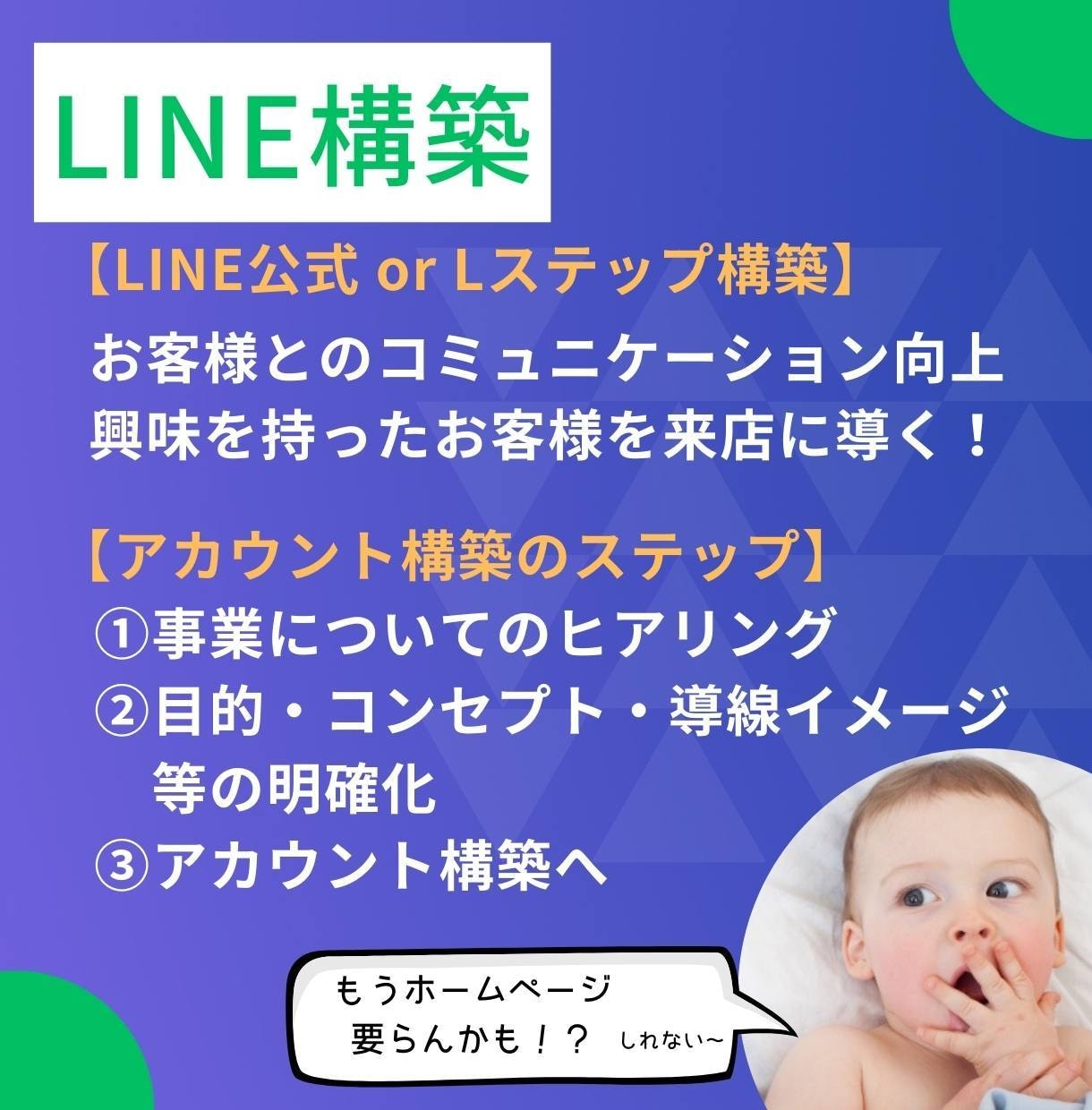 基本機能全部込み～LINE公式アカウント設定します 新規店舗・事務所オープンに向けたLINE構築の初めの一歩！ イメージ2