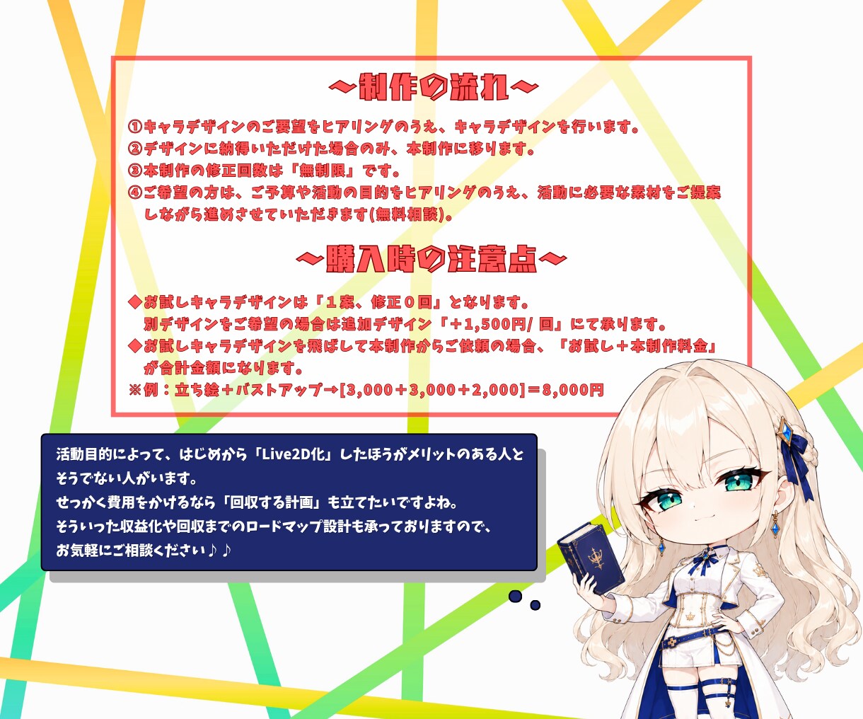 自由自在なキャラクターデザイン承ります 予算で断念したくないあなたへ！！！ イメージ8