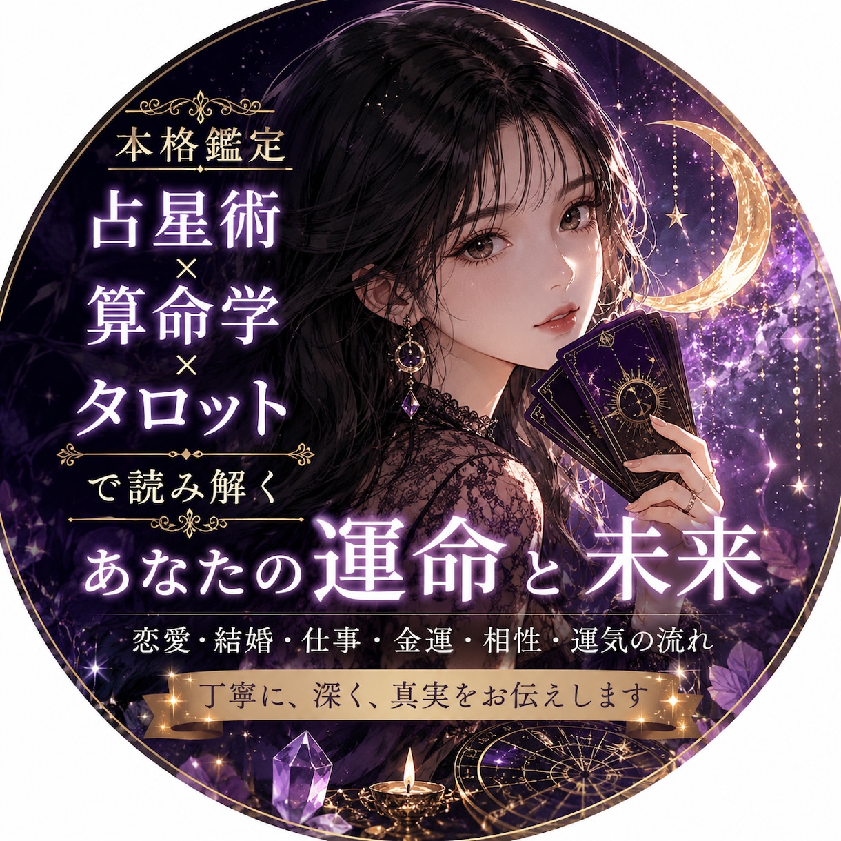本格鑑定占星術×算命学×タロットで深く読み解きます 生まれ持った運命を、深く読み解きます イメージ1