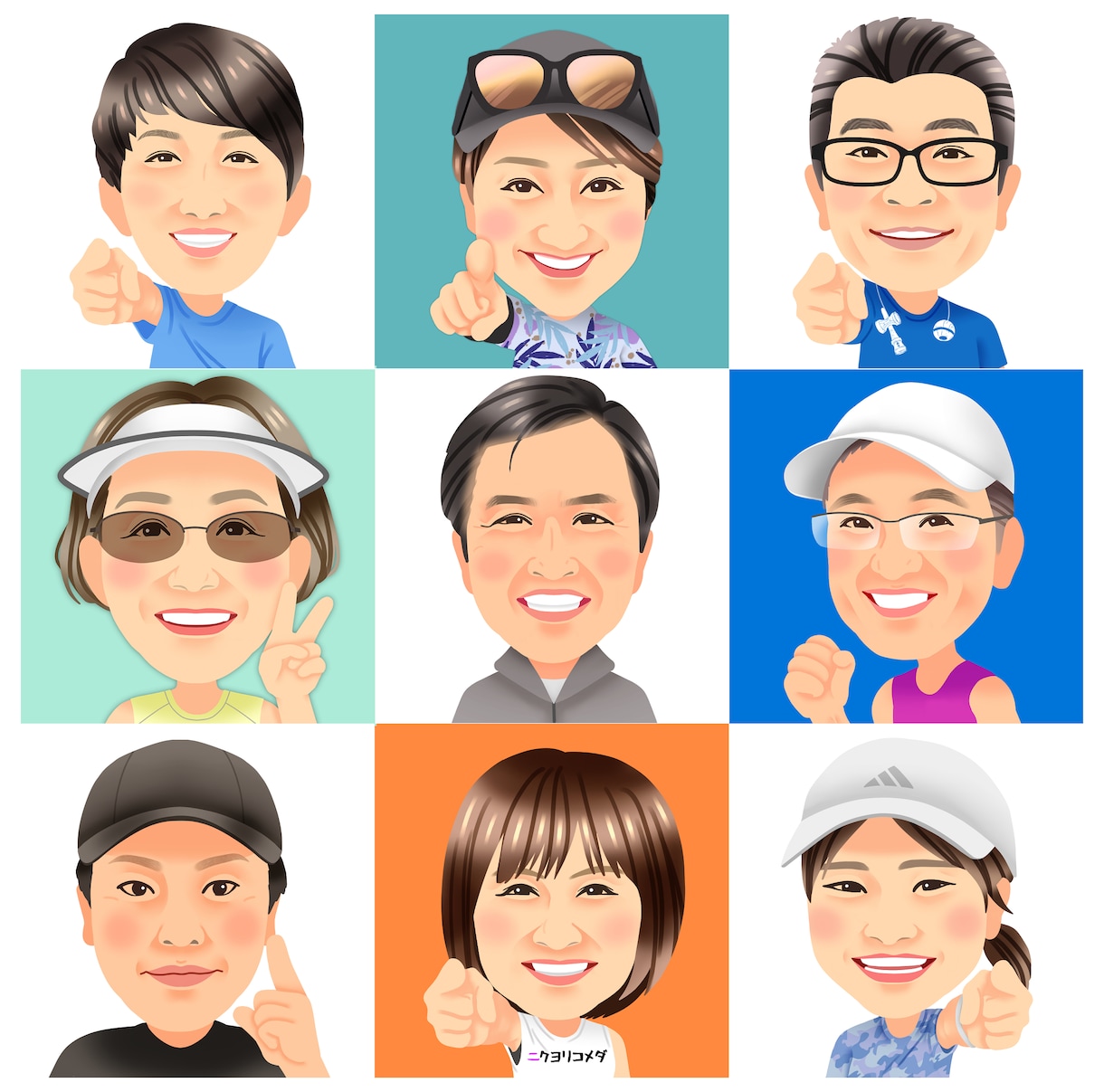 ちょうどいい二頭身キャラの似顔絵お描きします ビジネスから家族へのプレゼントまで幅広く使えます★ イメージ5