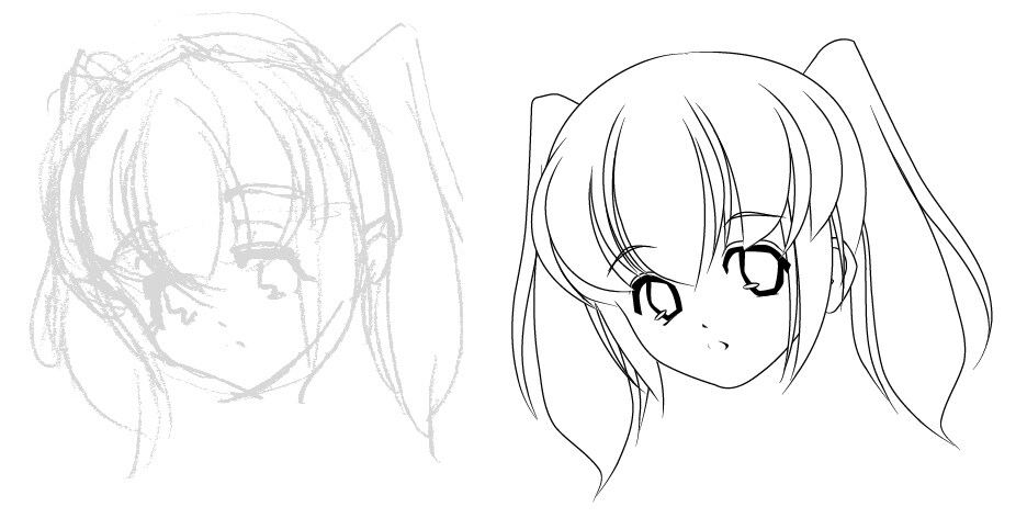 オリキャラのラフ・下書きをキレイな線画にします あなたの絵を商用作品のような線画に仕上げます！ イメージ2