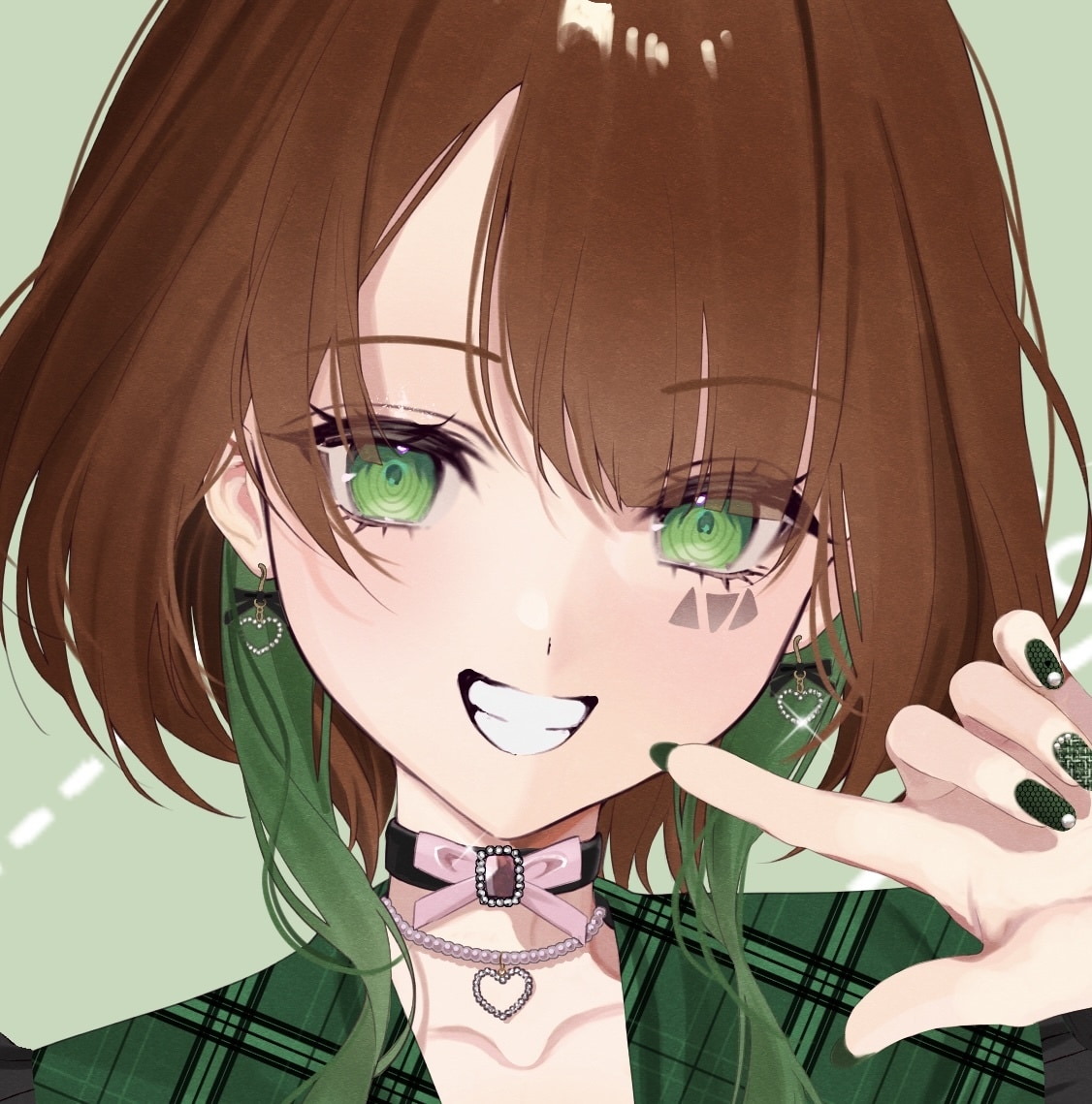 左右見切れ無し！お顔アップイラスト制作いたします ネイル、アクセサリー等小物類のデザイン出来ます！ イメージ1