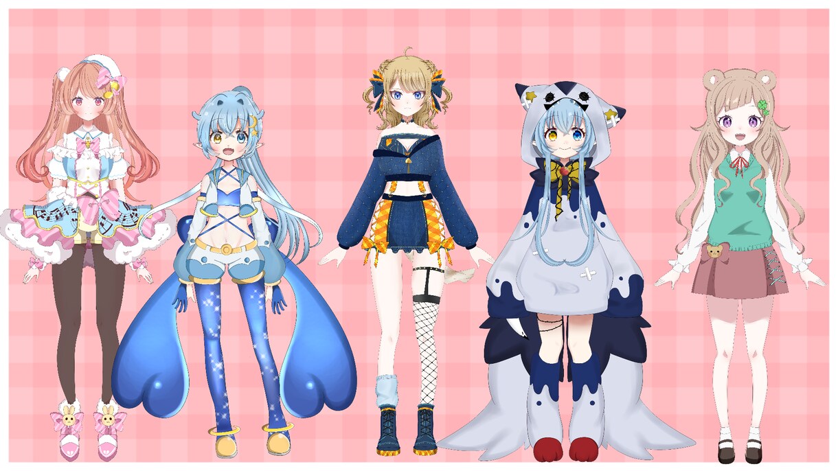 IRIAM用のかわいい立ち絵をお描きします ふんわり可愛い立ち絵で、配信デビューをサポート！ イメージ4