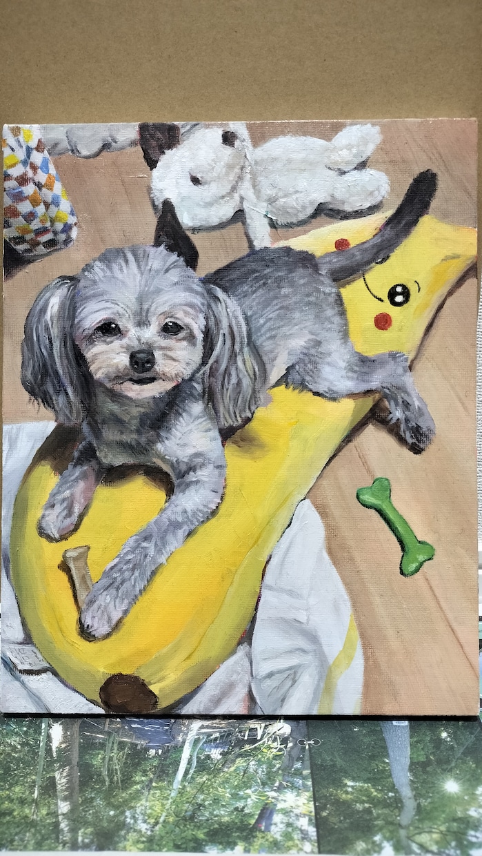 ペットのお写真を味のある油絵にします 現役藝大生がペットとの思い出を形にするお手伝いをします！ イメージ8