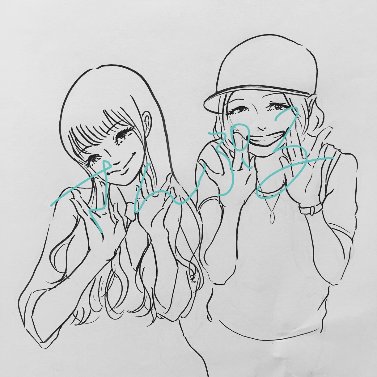 シンプル！白黒イラスト描きます SNS等のプロフィール画像をイラストにしたい方に！ イメージ3