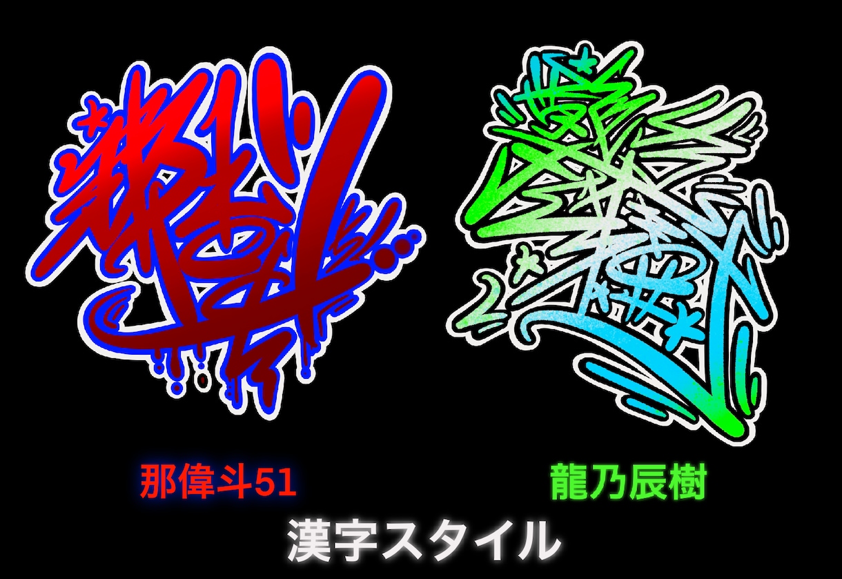 グラフィティ ロゴ・タギング描きます チームロゴ、クランアイコン、SNSヘッダー、Tシャツ等に！ イメージ5