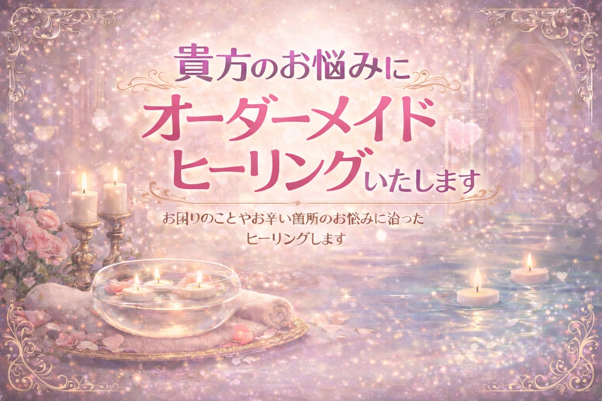 貴方のお悩みにオーダーメイドヒーリング致します お困りのことやお辛い箇所のお悩みに沿ったヒーリングします イメージ1
