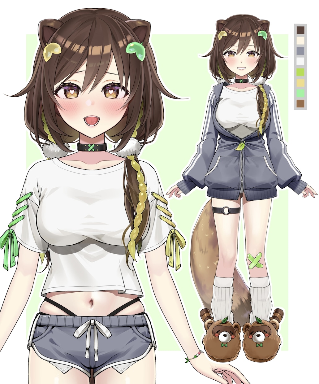 Vtuberの立ち絵を制作をします Vtuberのキャラクターデザイン(パーツ分け込み) イメージ5