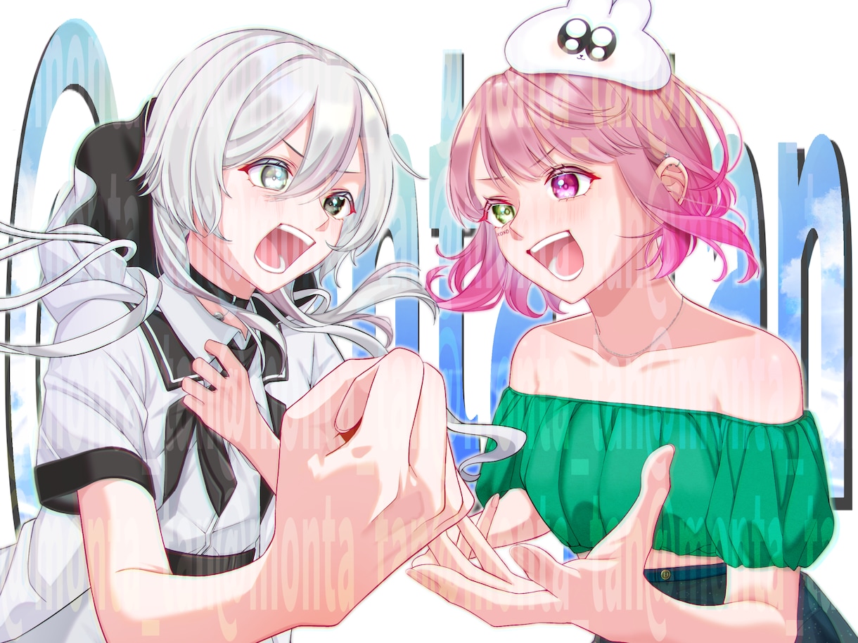 うるちゅるな歌ってみたイラスト描きます 【商用利用込】爽やかなオリジナル歌みたイラストを！ イメージ1
