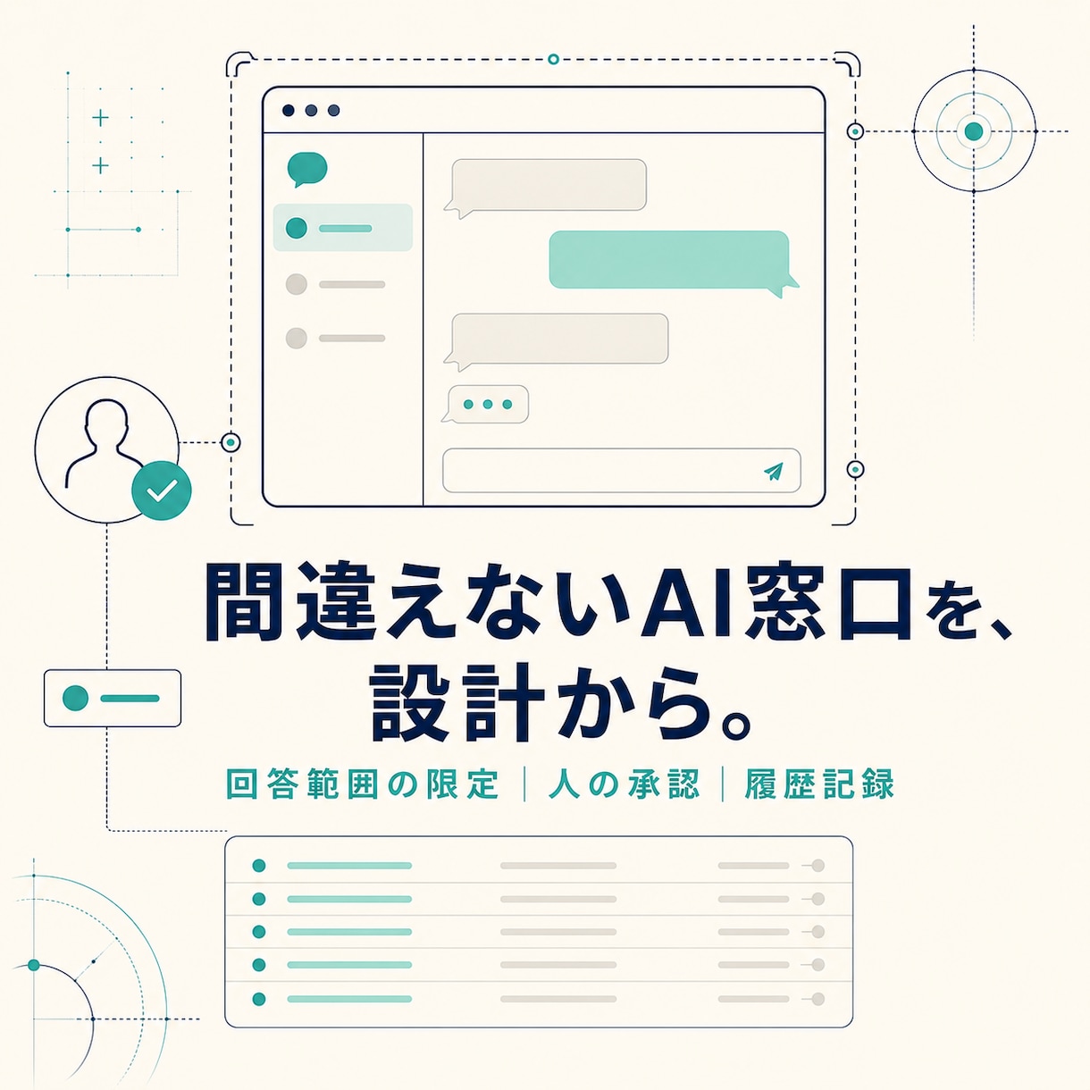 AIエージェント・チャットボット開発ます 回答範囲の限定・履歴記録・人の承認まで設計します イメージ1