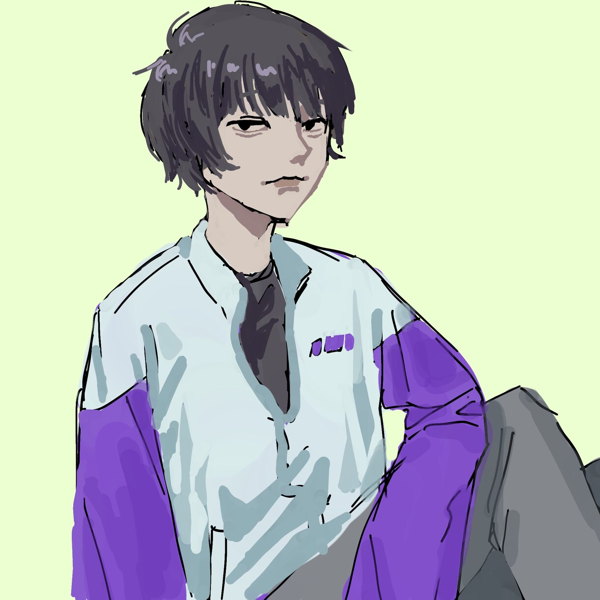SNSアイコン用のイラストを制作します ラフで雰囲気のあるイラストを描きます イメージ4
