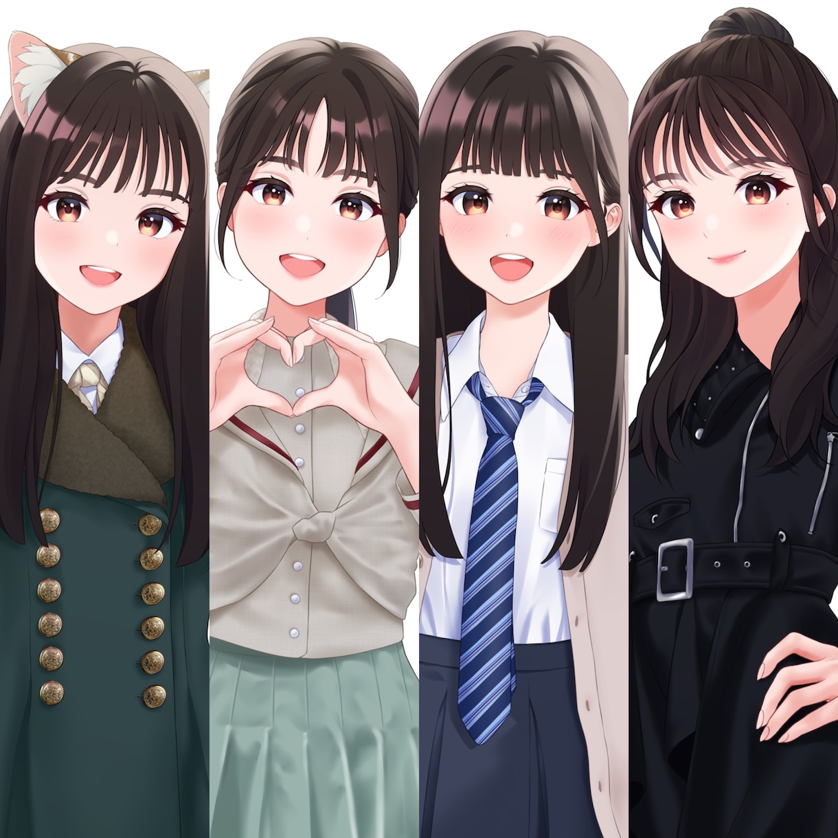 写真や文章から華やかな似顔絵を制作いたします CDジャケットのイラスト担当経験あり♪ イメージ4