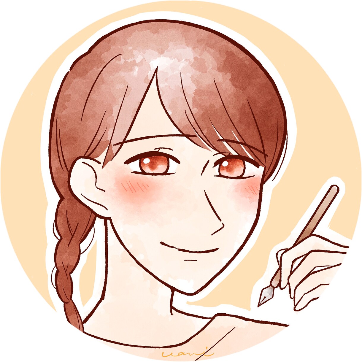 好印象な親しみやすいアイコンお描きします ビジネスにもおすすめな温かみのある水彩風イラスト イメージ3