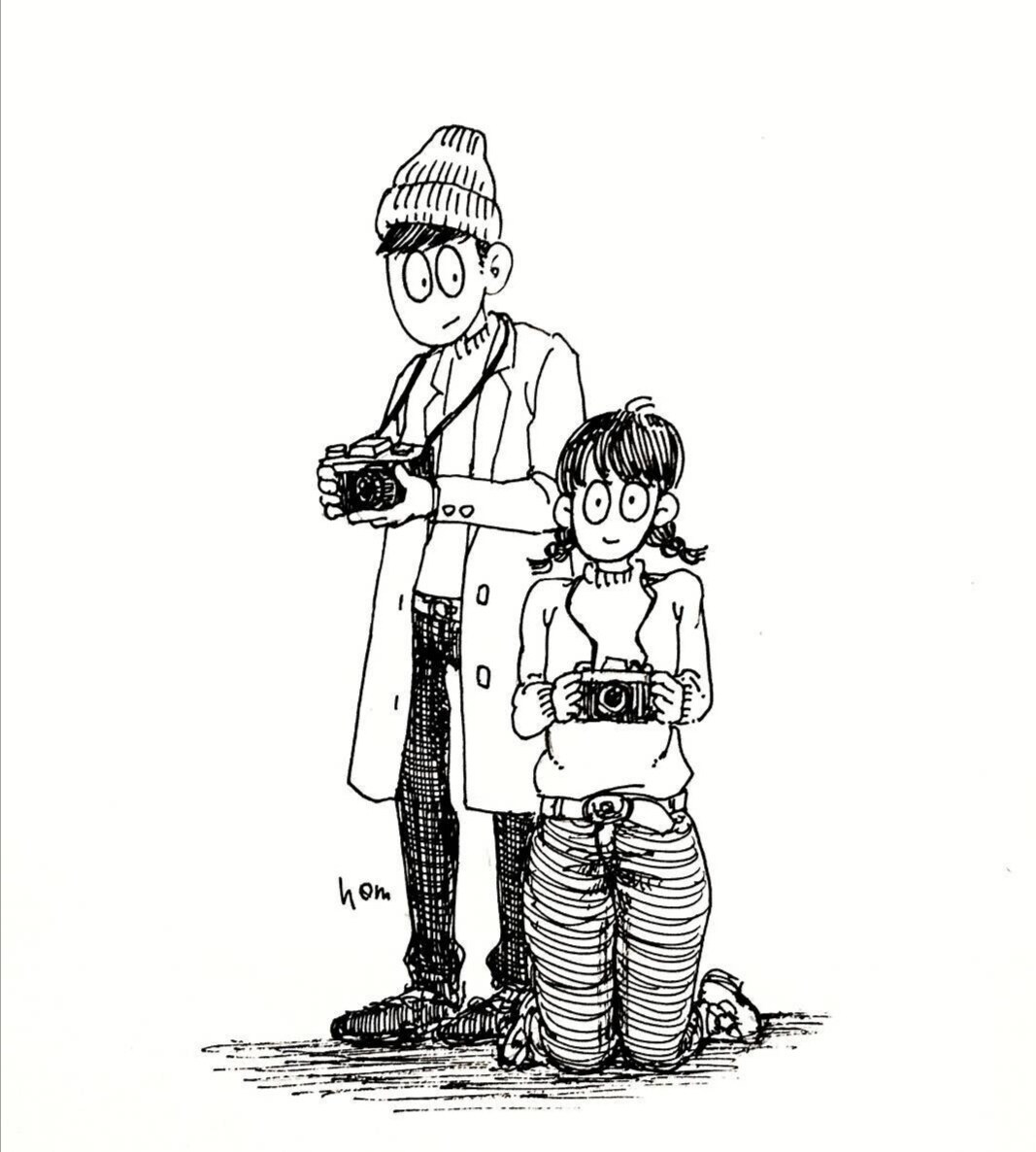 手書きのイラストを提供します 似顔絵、挿絵等に！シンプルなイラストが好きな方にオススメです イメージ1