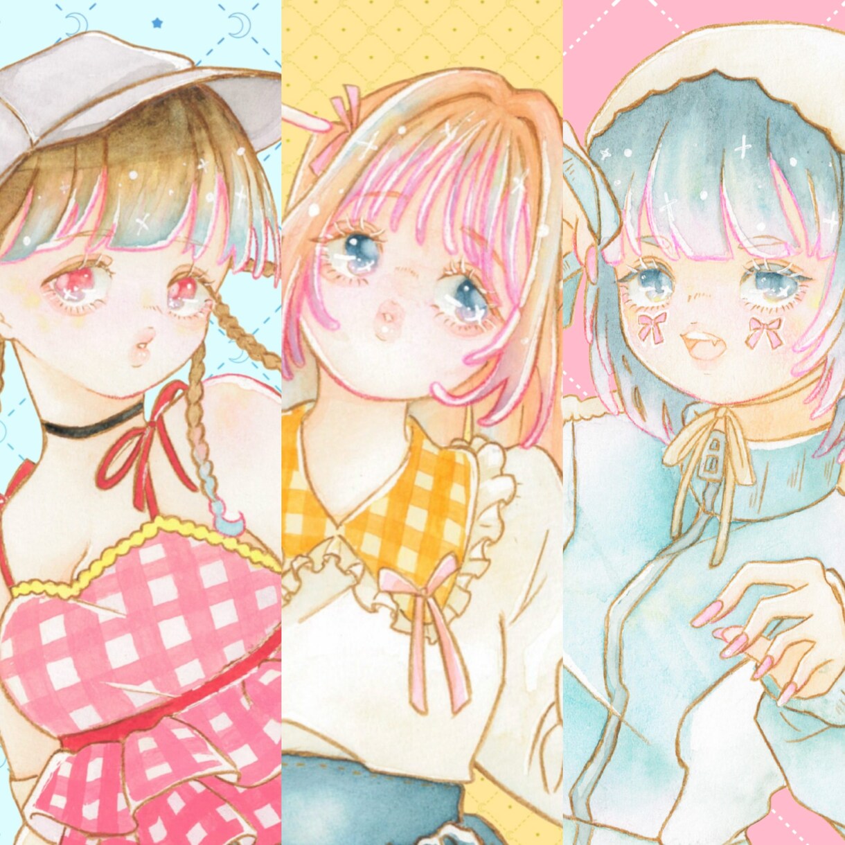 透明感×ガーリーなSNSアイコン描きます きらめく水彩ガーリーアイコン描きます✿︎ イメージ2
