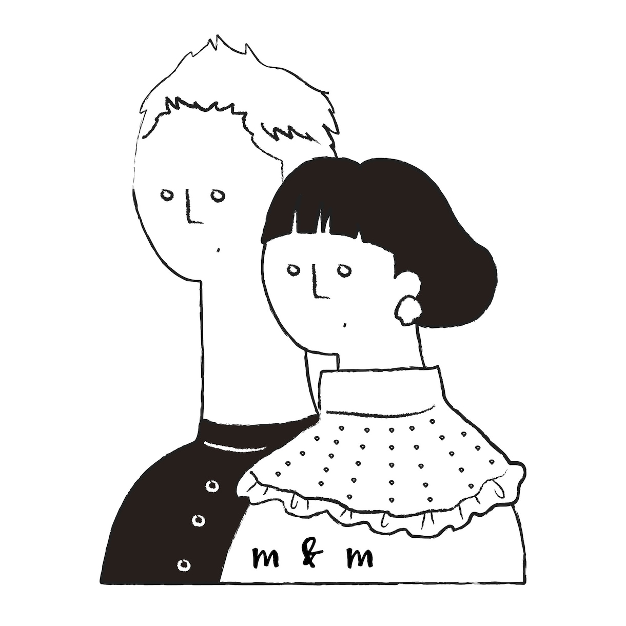 ゆるすぎるシュールでオシャレな！？似顔絵を描きます アイコンやウェディングに、オシャレでユニークなアクセントを イメージ9