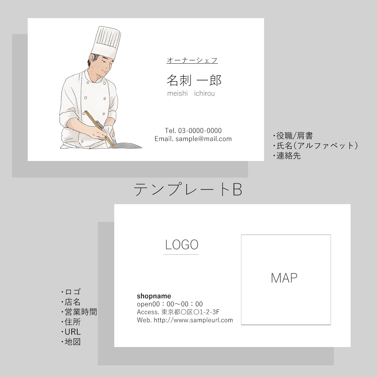 印刷込み！あなただけのオリジナル似顔絵名刺作ります あなたの人柄が伝わる柔らかいイラスト名刺つくります！ イメージ3