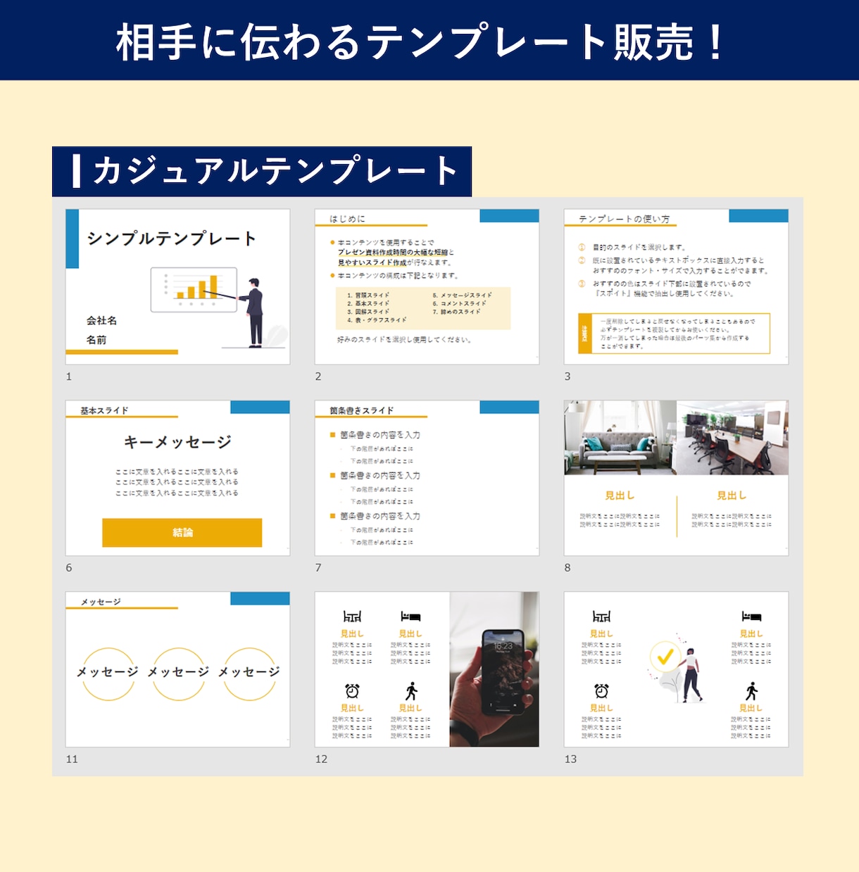 あなただけのオリジナルテンプレートを作成します 自分用のテンプレートで伝わりやすいプレゼンができる イメージ2