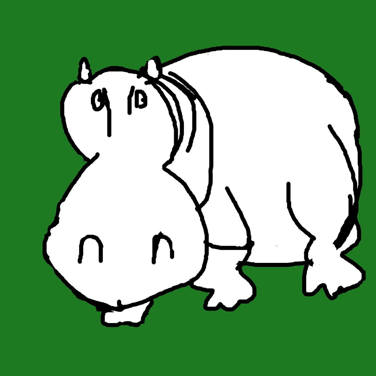カバ好きのあなたに、楽しいカバのイラストを描きます カバしか描けなくてごめんなさい。 イメージ10