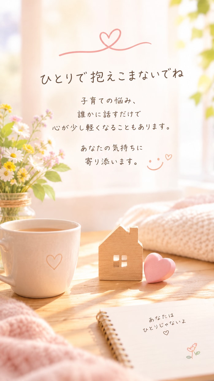 子育てに疲れたまま、話聞きます。ます 愚痴も弱音も大丈夫。否定せずあなたの気持ちに寄り添います。 イメージ1