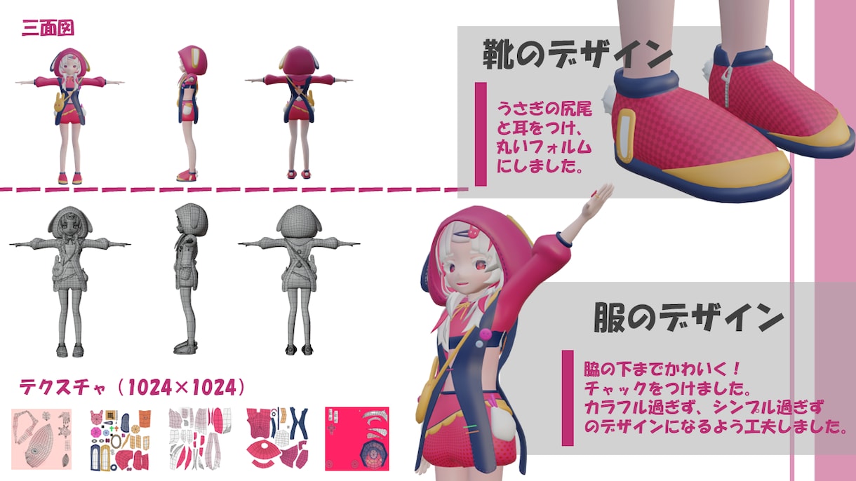3Dキャラモデル・背景・アイテム制作します 表情豊かな可愛いモデル制作できます！ イメージ5