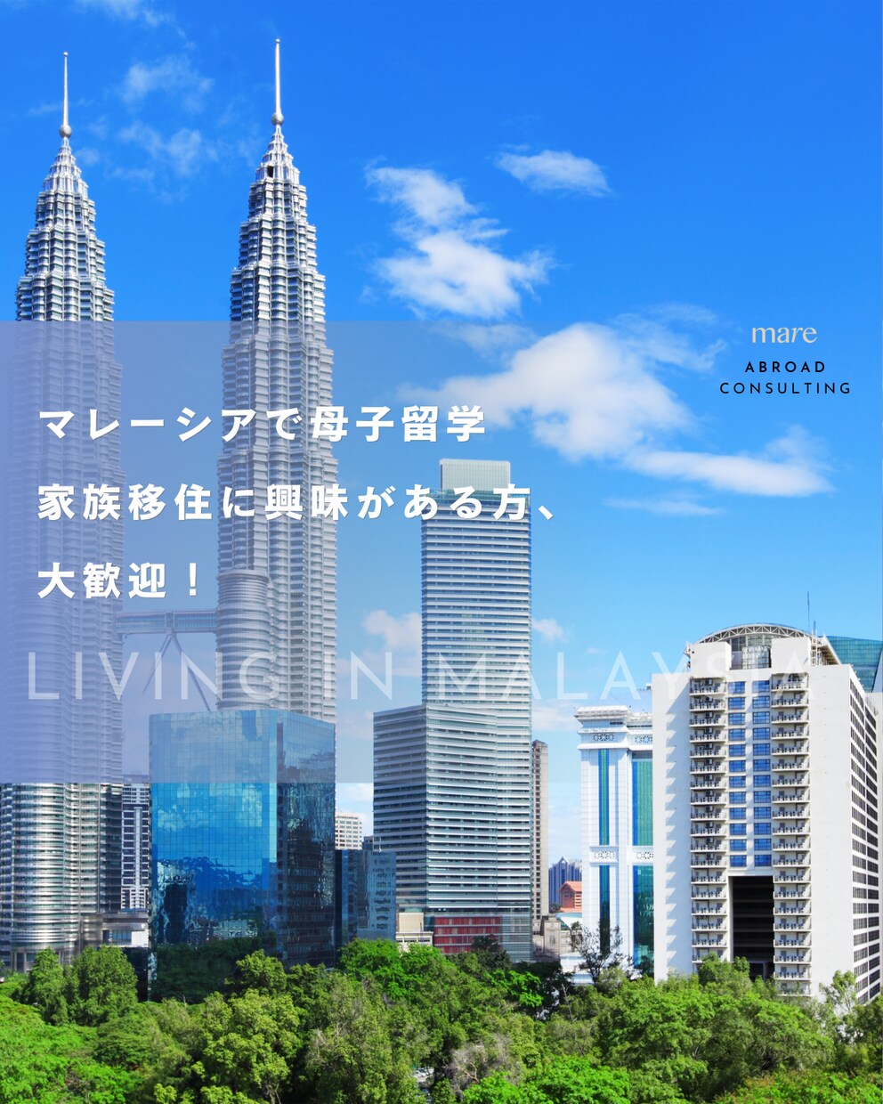 マレーシア母子留学・移住のご相談を受けます マレーシア母子留学＆家族移住のお悩みを解決 イメージ1