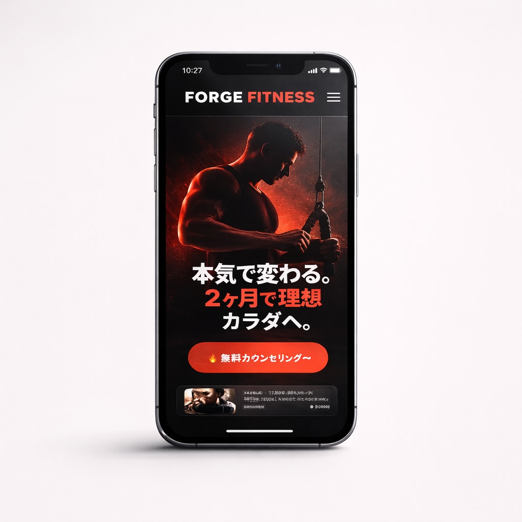 パーソナルジム専門！LP・ホームページを制作します ジム業界特化のLP設計｜体験予約の導線設計込み｜最短3日納品 イメージ3