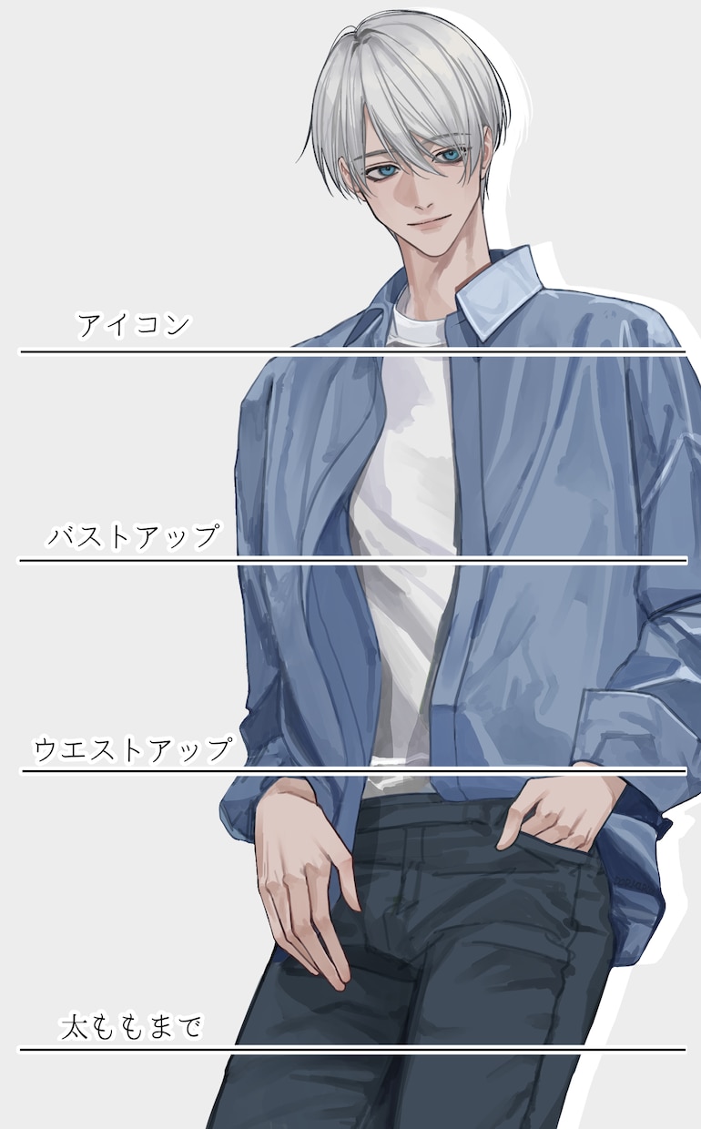 最短3日┊︎魅了されるイラストお描きします アイコン,サムネ,挿絵,立ち絵など貴方だけの美男子美少女を。 イメージ2