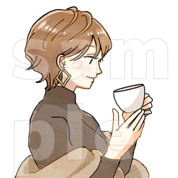 シンプル×クール×可愛い☺︎ 横顔アイコンかきます 商用イラスト・似顔絵対応可です。SNS運用におすすめꪔ̤̮ イメージ6