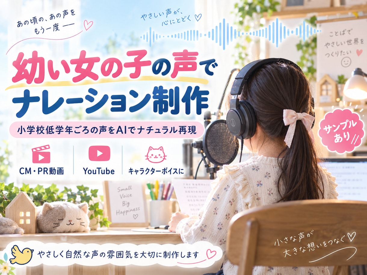 子供の声でナレーションをお付けします 女の子の声を必要としている方へ イメージ1