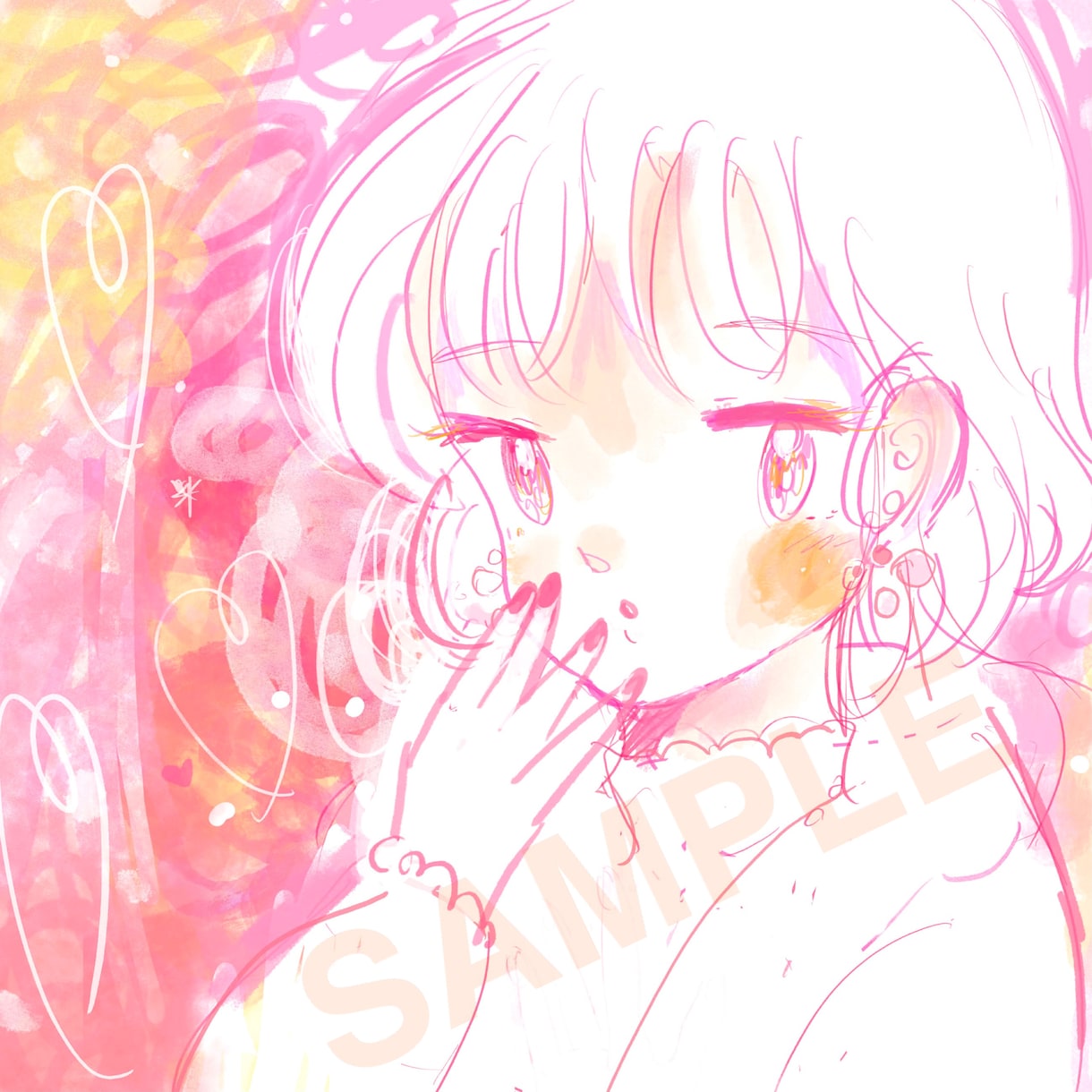 アイコンイラスト作成承ります 柔らかいイラスト。レトロ　少女漫画風　やさしい イメージ1