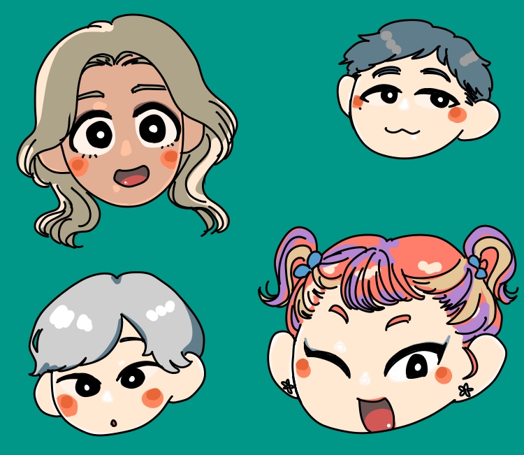 アイコン作成▶︎ぱっと目を惹くアイコン描きます 似顔絵描けます！ココナラや SNS、カップルアカにも◎ イメージ6
