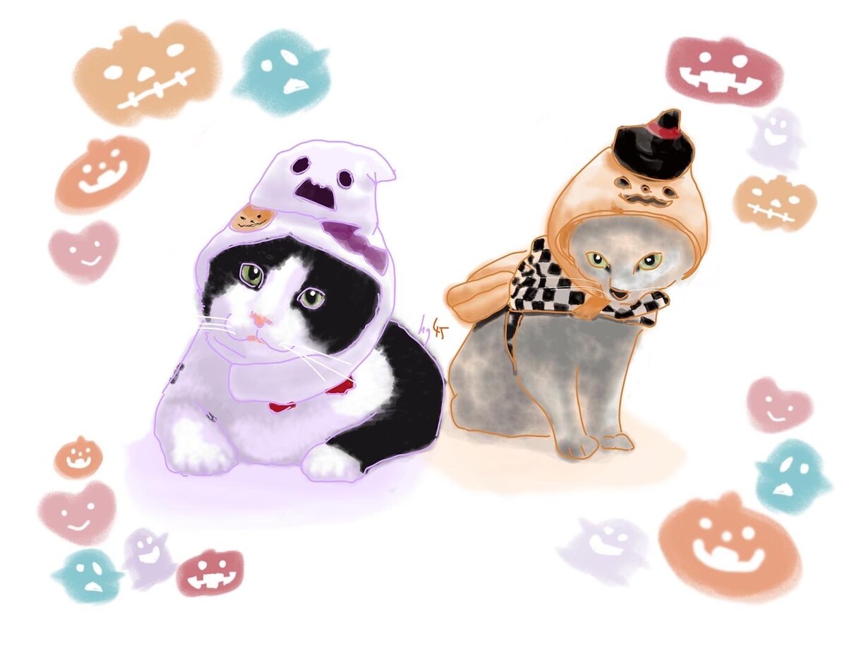 写真から大切なネコちゃんの思い出イラスト作成します 大好きなネコちゃんのオリジナルイラスト作成いたします。 イメージ4