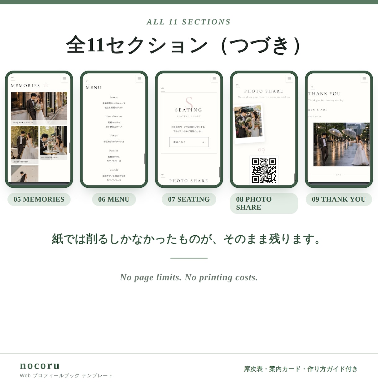 式後も開かれるWebプロフィールブックを届けます 【先着3名様モニター価格】席表・案内カード付き／直前修正OK イメージ5