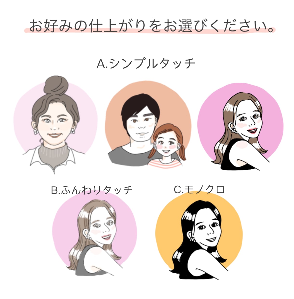 SNSアイコンに◎シンプルで似てる似顔絵描きます パーソナルカラーに合わせたカラーやデザインOK◎ イメージ2