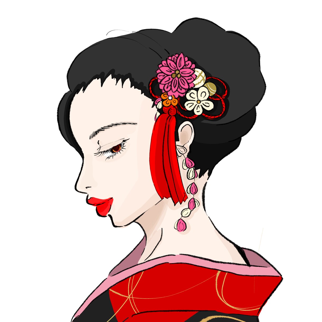 女の子の横顔アイコン描きます SNSのアイコンやプロフィールに使用しませんか？ イメージ4