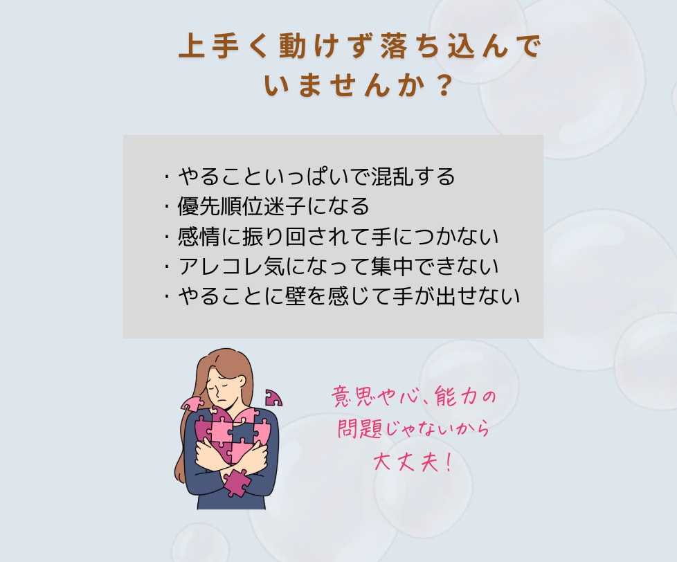 思考のごちゃつきを解消し、行動をサポートします 【即一歩を踏み出せる思考整理でモヤモヤもスッキリ解消！】 イメージ4