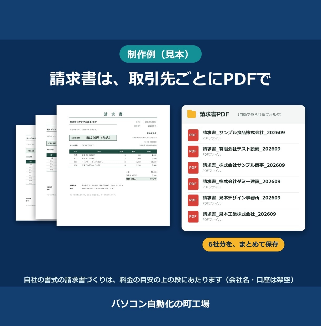 Excelマクロで転記・集計を自動化します 初期顧客募集。完成品イメージサンプルを見てから購入できます イメージ4