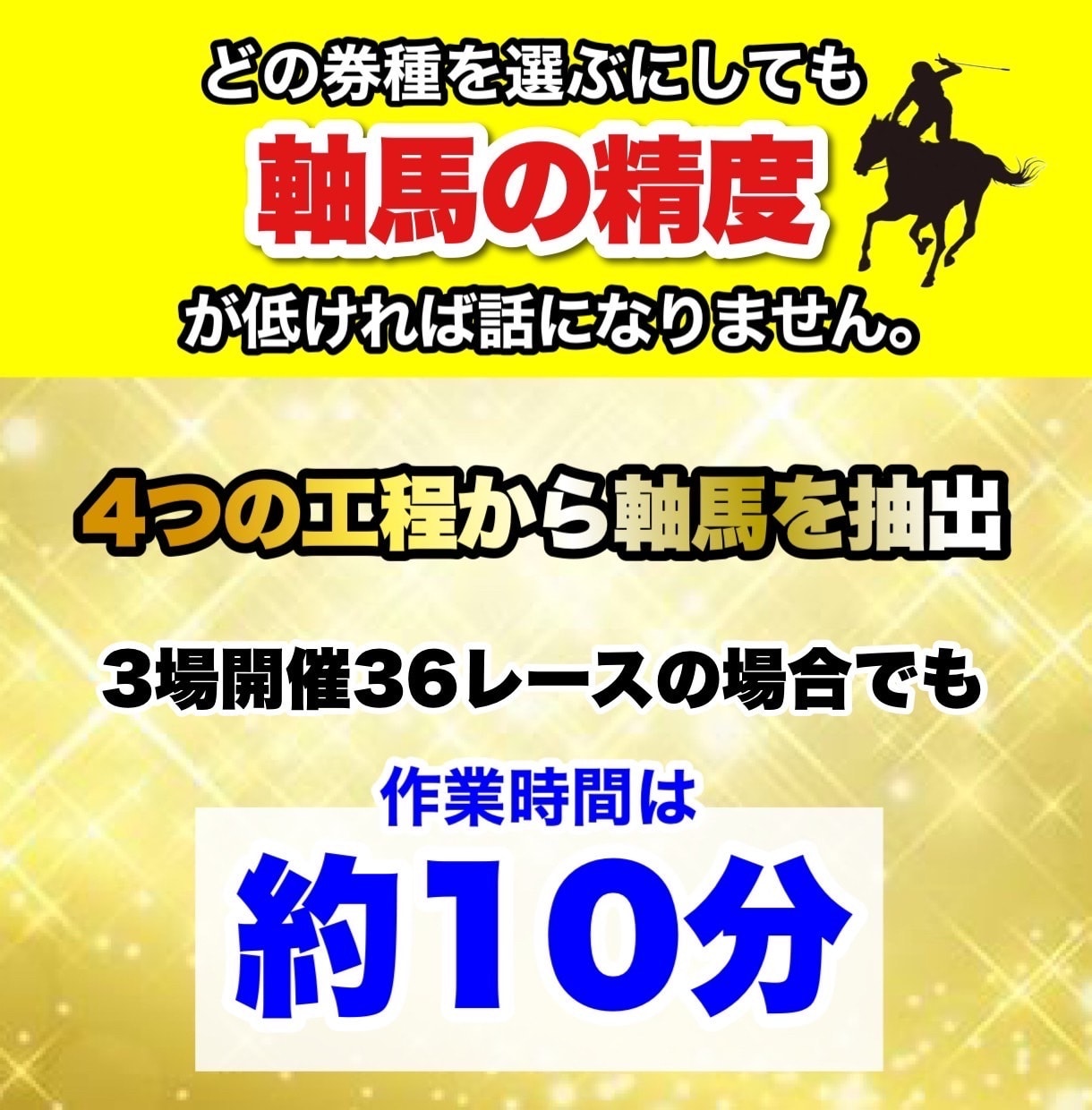 中央競馬　信頼度の高い軸馬の抽出法教えます あなたが知っておくべき軸馬選びの真実　競馬 イメージ2