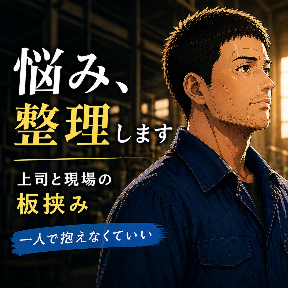 工場勤務の班長が「板挟み・人間関係」の悩み聞きます 上司と現場の板挟みの悩みを整理します イメージ2