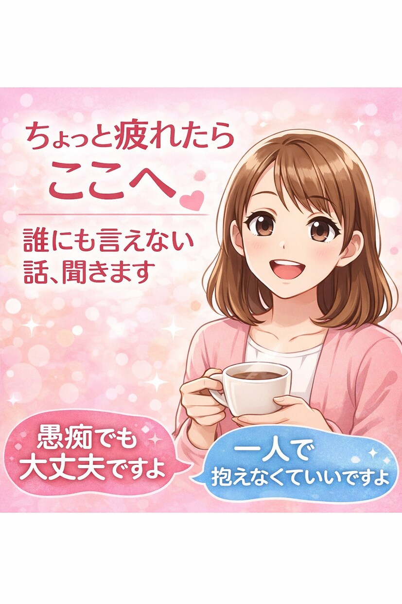 誰にも言えない本音、チャットでゆっくり聞きます 否定せず、あなたの気持ちを受け止めます イメージ1