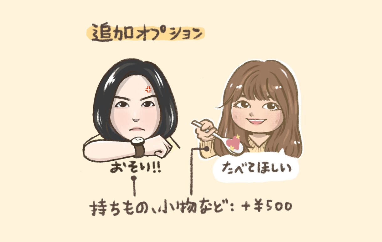 ユニーク、可愛い似顔絵をお描きします 可愛い似顔絵で好印象を与える〜絶対本人に似ています！ イメージ3