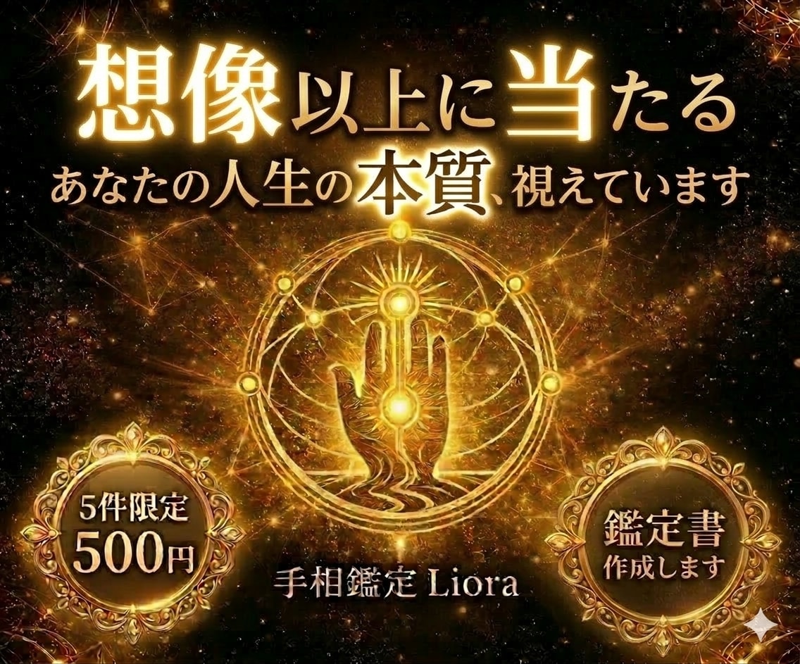 手相から本質を読み解き行動設計まで落とし込みます 迷いを整理し次の一歩が明確になる手相鑑定（鑑定書形式） イメージ1