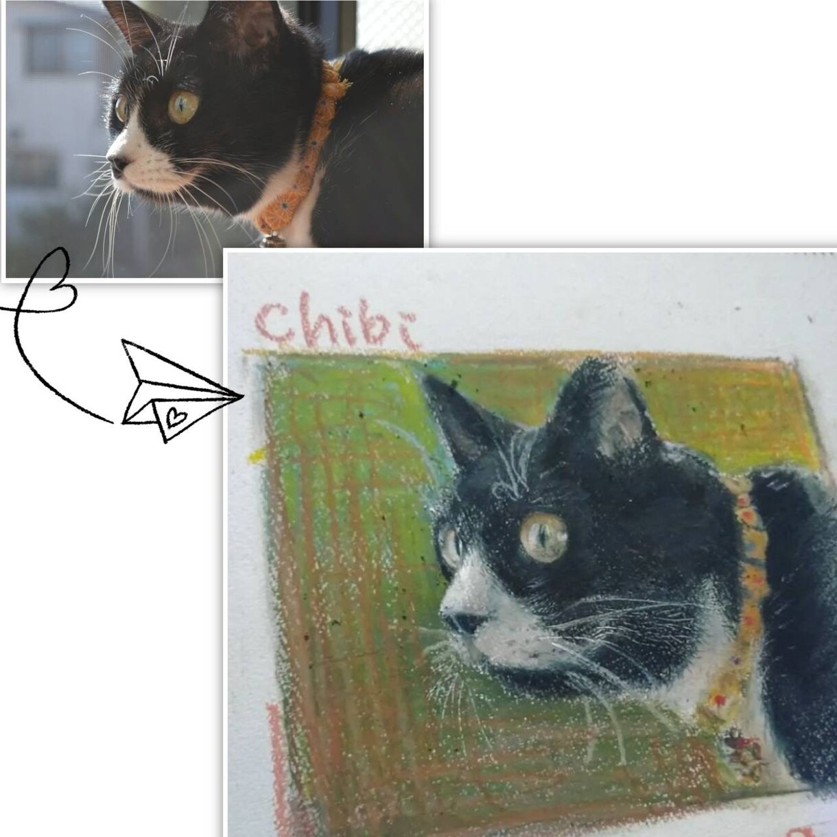 プレゼントに！写真から温かい似顔絵を描きます オイルパステルで油絵風スケッチ画。データ納品。原画郵送可。 イメージ5