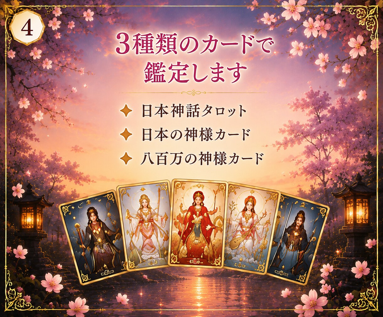 神話タロットと神様カードで心に寄り添います 八百万の神々があなたの背中を押します イメージ4
