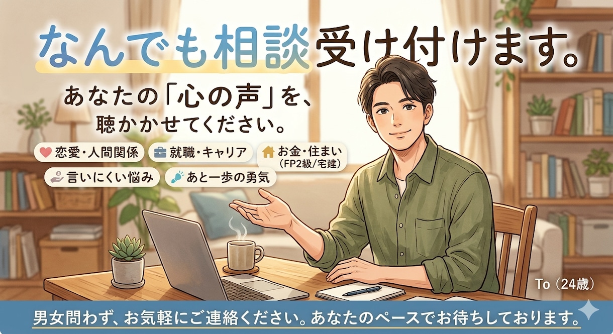 1分でもOK!些細なことでもお話聞きます 普段溜め込んでいることを話してみませんか？ イメージ1