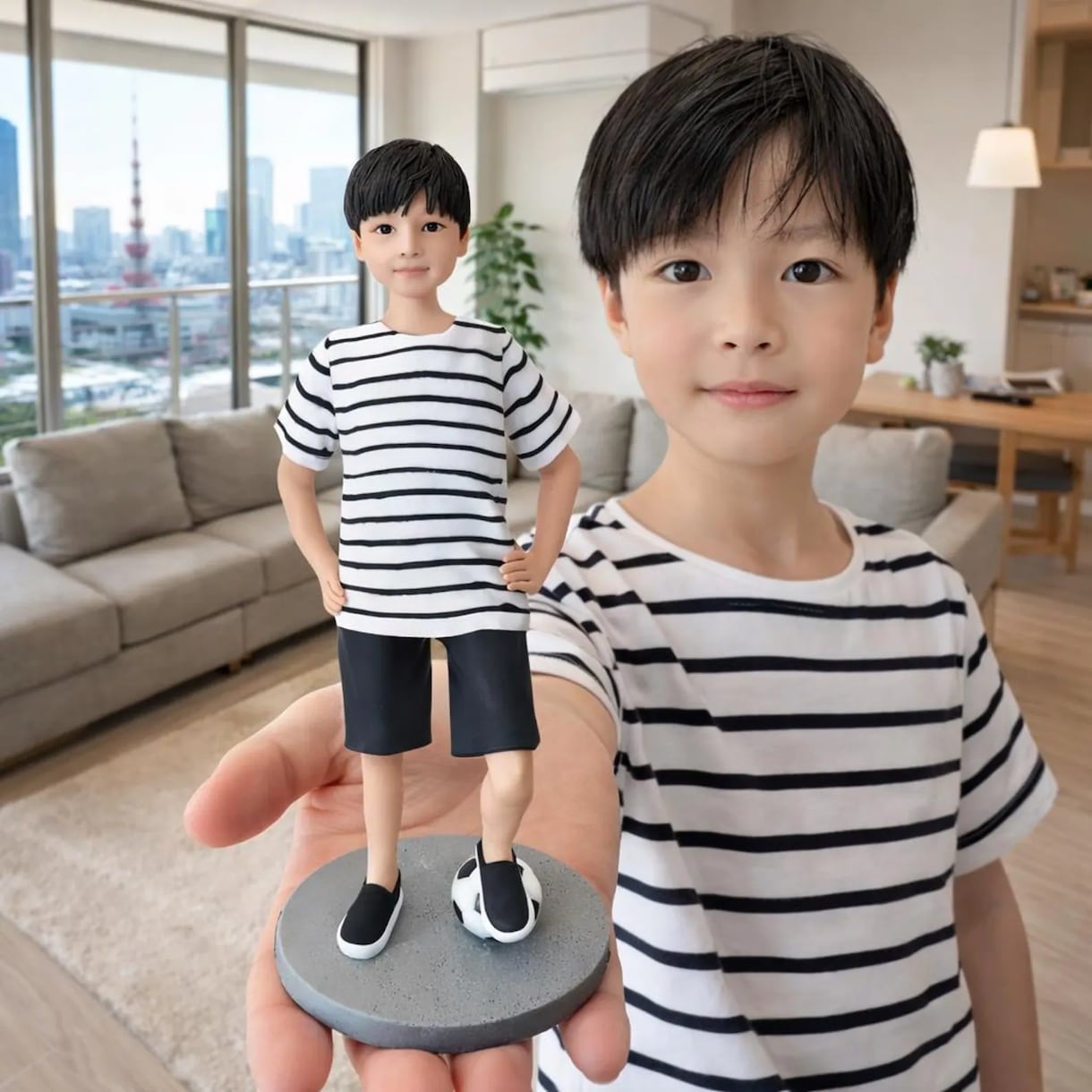 写真から作るオーダーメイド子供フィギュアます キッズの成長記念にのギフト｜赤ちゃん似顔人形｜出産祝い イメージ7