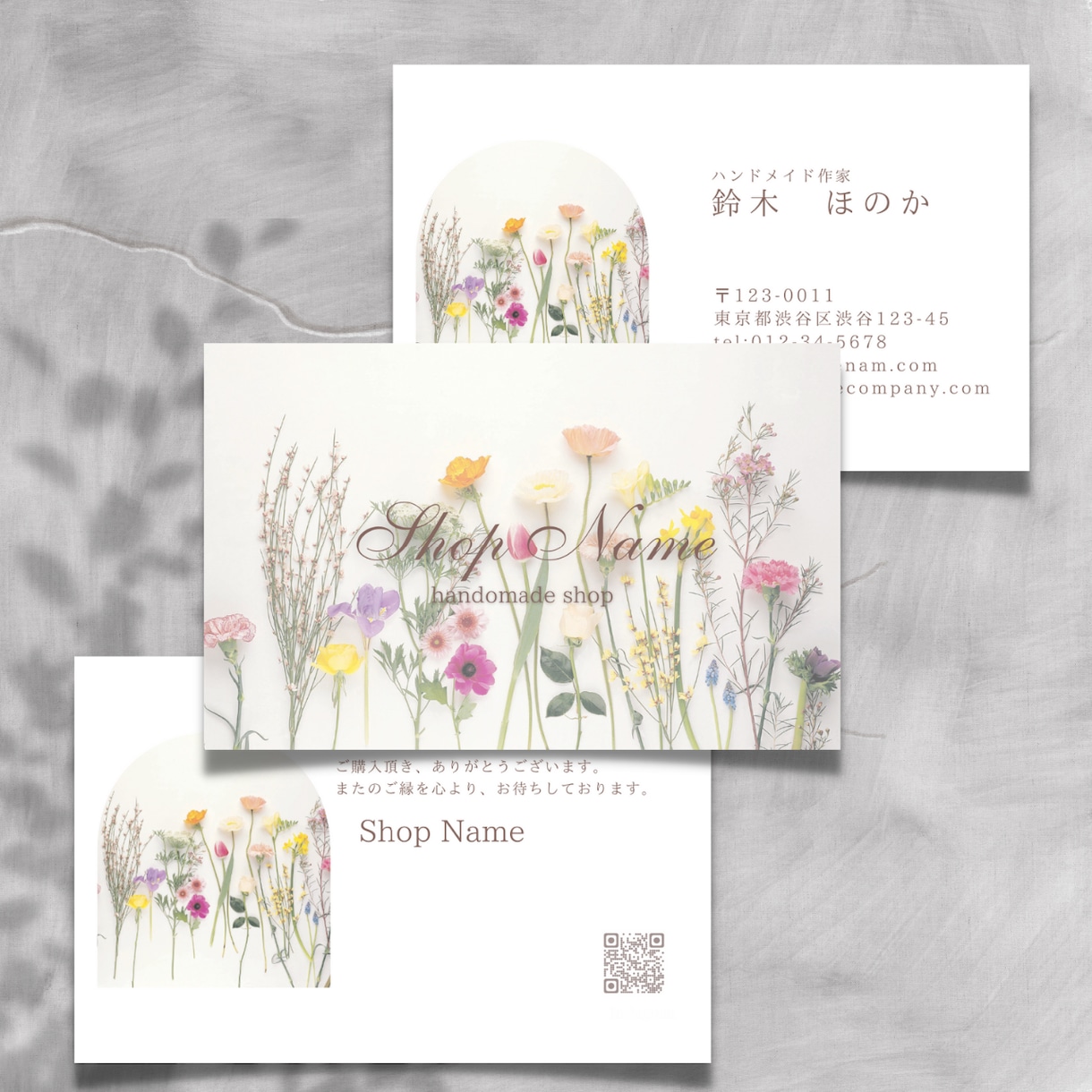flowerデザインの名刺・ショップカード作ります 起業・開業などこれから名刺・ショップカードが必要な方へ イメージ7