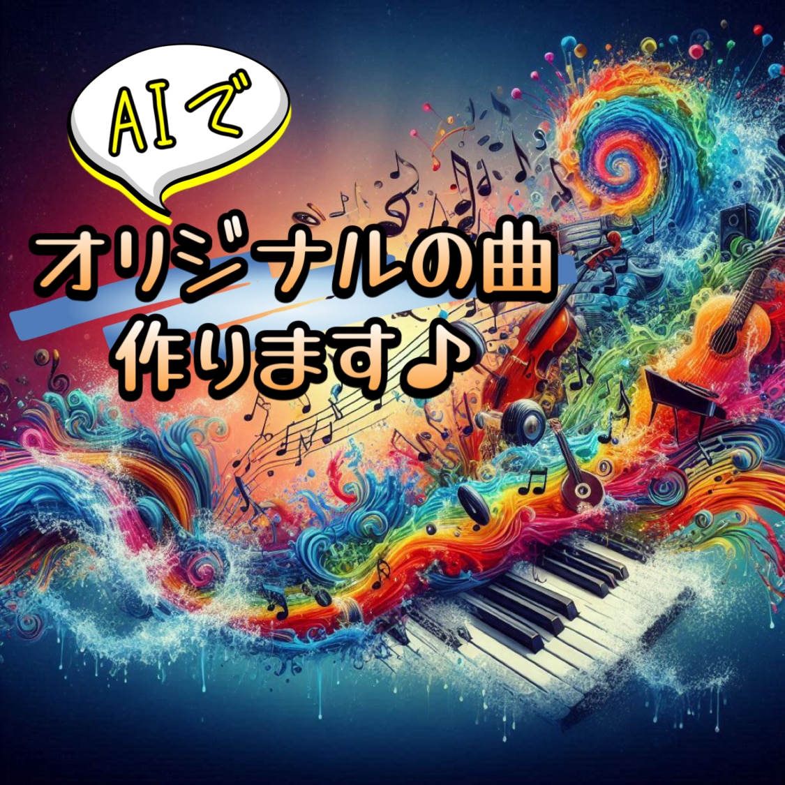20曲で５,０００円！BGM作ります AIであなただけの曲を作ります！ イメージ1