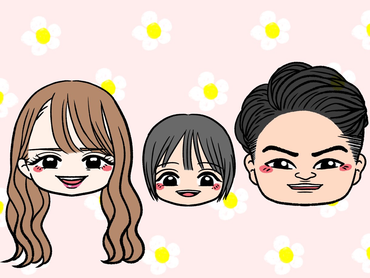 明るくポップな似顔絵/アイコンを描きます ◎リアルすぎない可愛いデフォルメ似顔絵◎ イメージ3